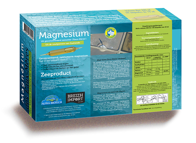 Eaux-Mères Magnesium - Nahrungsergänzungsmittel mit keltischem Meersalz