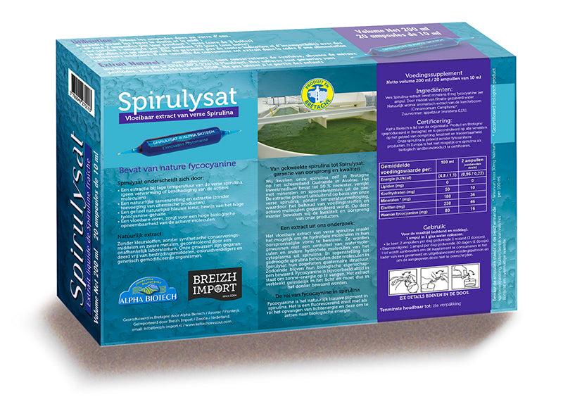 Spirulysat Vloeibaar Extract: De Zuiverste Vorm van Spirulina Rijk aan Fycocyanine - Keltisch Zee Supplement